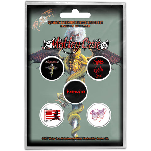 MOTLEY CRUE BUTTON BADGE PACK: DR FEELGOOD
