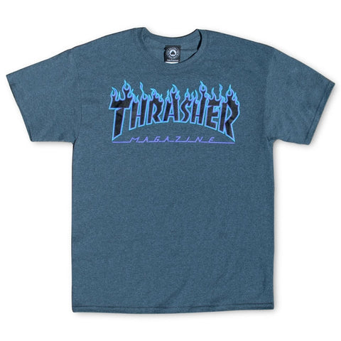 THRASHER ( FLAME LOGO HEATHER ) T-SHIRT