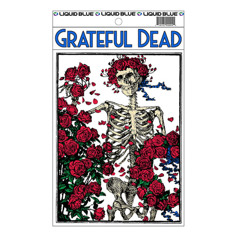 GRATEFUL DEAD ( WOODCUT SKELETON ) STICKER