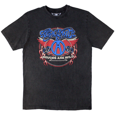 AEROSMITH ( RAINBOW SPADE STONE WASH ) T-SHIRT