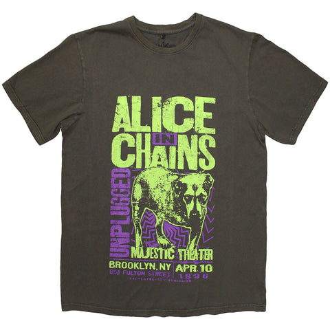 ALICE IN CHAINS ( UNPLUGGED DOG GREY WASH ) T-SHIRT