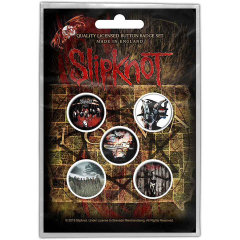 SLIPKNOT BUTTON BADGE PACK: ALBUMS