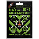 TYPE O NEGATIVE  BUTTON BADGE PACK: SLOW, DEEP, & HARD