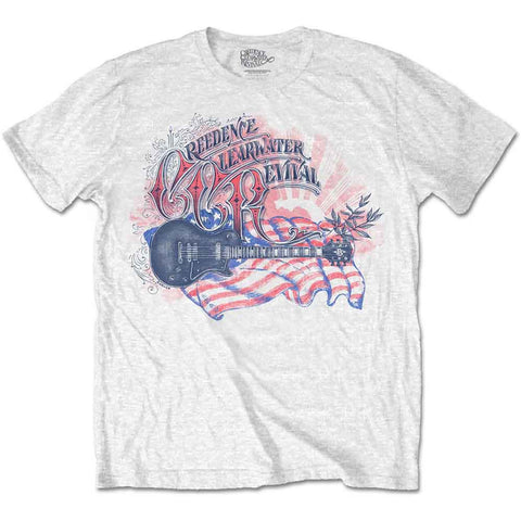 CREEDENCE CLEARWATER ( GUITAR & FLAG ) T-SHIRT