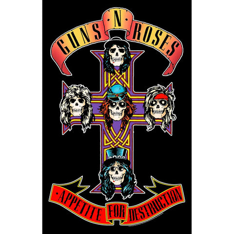 GUNS N ROSES ( APPETITE FOR DESTRUCTION ) FABRIC POSTER