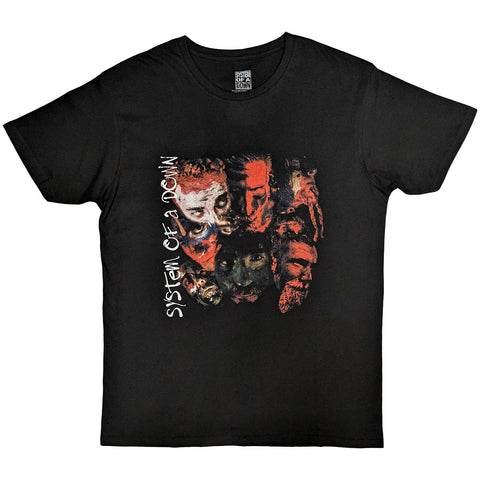 SYSTEM OF A DOWN ( PAINTED FACES ) T-SHIRT