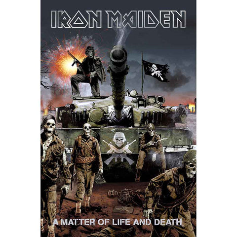 IRON MAIDEN ( A MATTER OF LIFE AND DEATH ) FABRIC POSTER