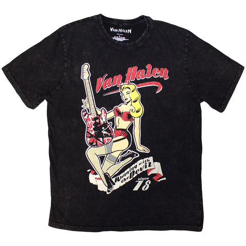 VAN HALEN ( RUNNING WITH THE DEVIL STONE WASH ) T-SHIRT