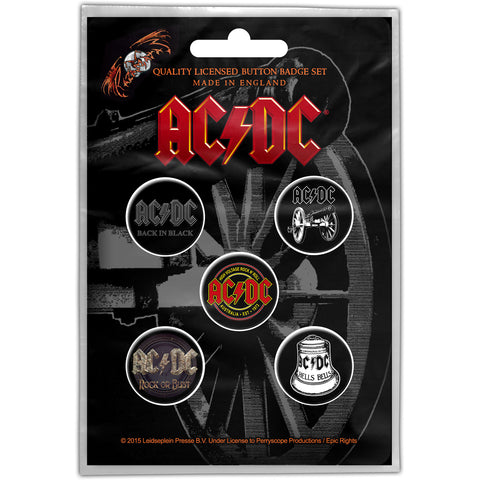 AC/DC BUTTON BADGE PACK: FOR THOSE ABOUT TO ROCK
