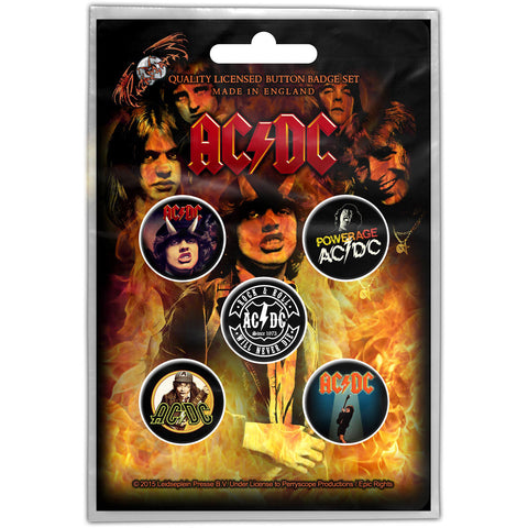 AC/DC BUTTON BADGE PACK: HIGHWAY TO HELL