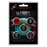 IN FLAMES ( BATTLES ) BUTTON PIN PACK