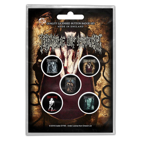 CRADLE OF FILTH BUTTON BADGE PACK: ALBUMS