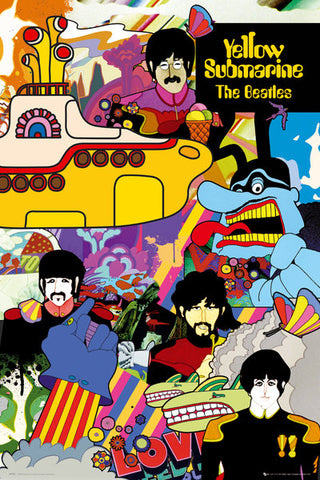 THE BEATLES ( YELLOW SUBMARINE COLLAGE ) POSTER